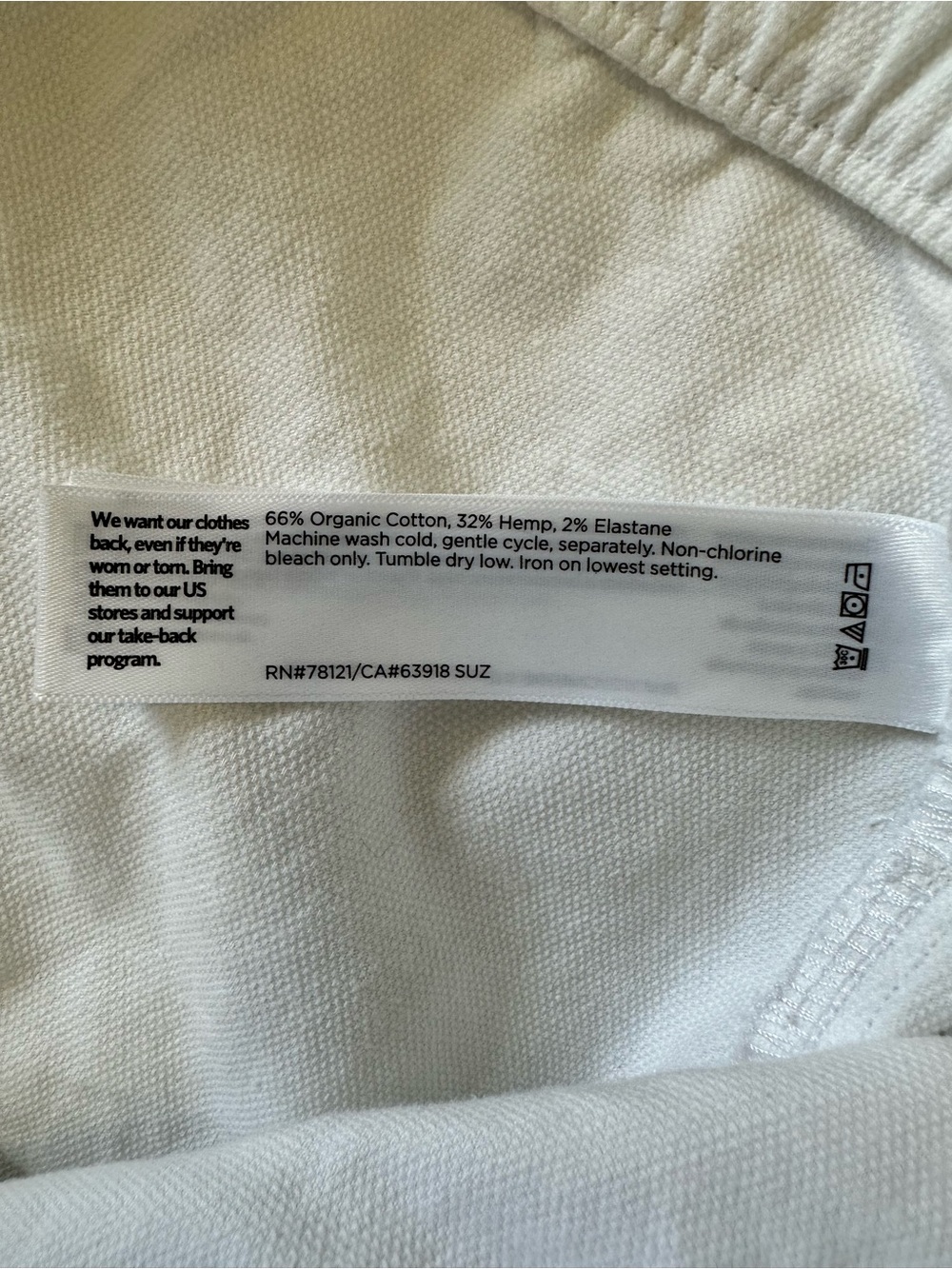 Eileen Fisher Cotton Hemp Stretch Lantern Pant White Size 1X - Picture 10 of 13